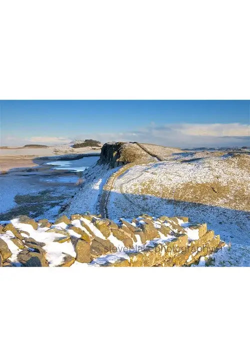 Landscape photograph of snow-covered hills in the Lake District by Steve Blake Photography Greetings Cards.