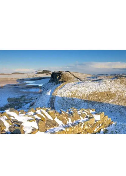 Landscape photograph of snow-covered hills in the Lake District by Steve Blake Photography Greetings Cards.