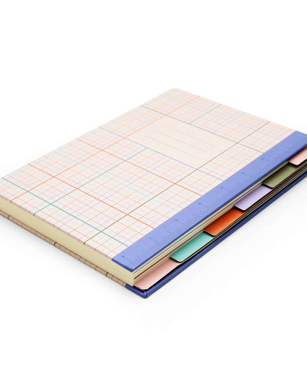 Divider Notebook with Ruler - Lined and Dotted Paper