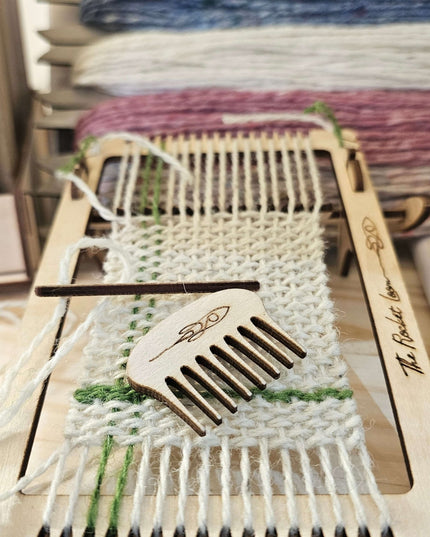 Wooden Rocket Loom - Mini loom kits featuring Galway wool