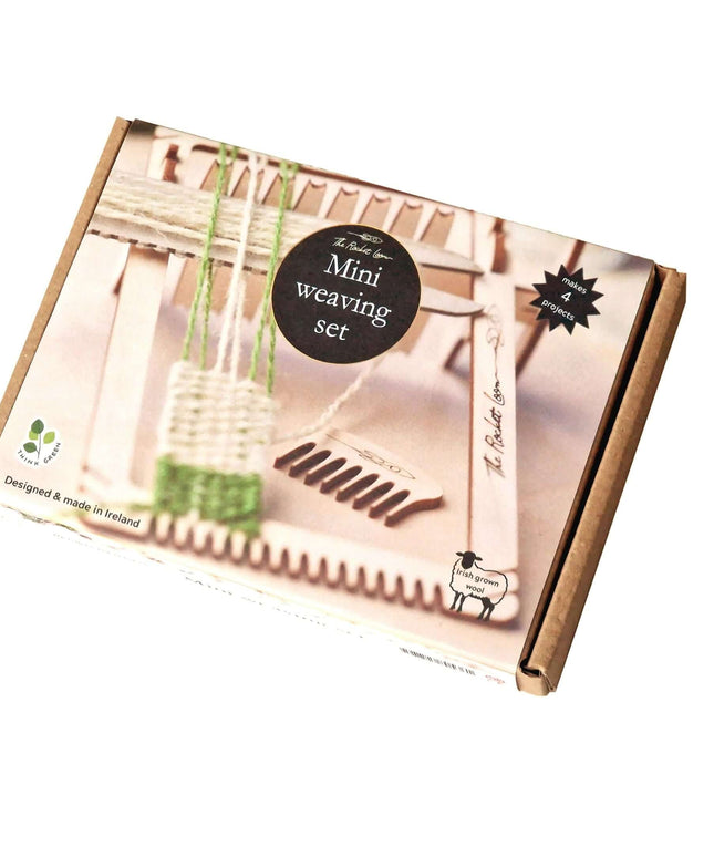 Wooden Rocket Loom - Mini loom kits featuring Galway wool