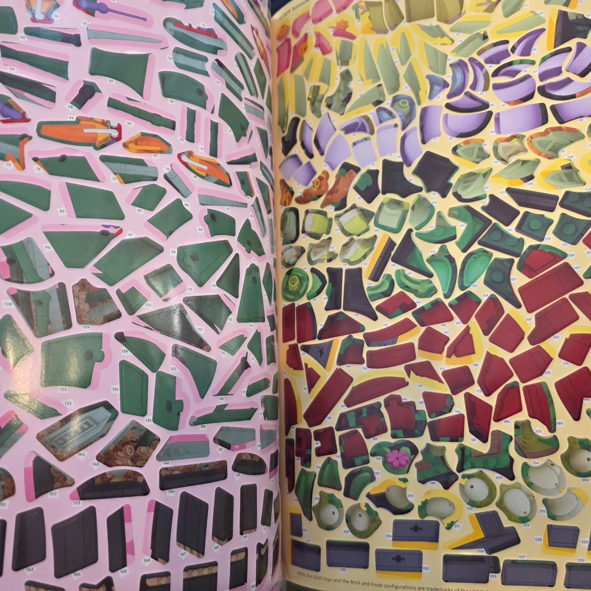 A preview of some of the LEGO stickers