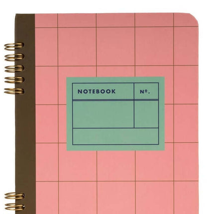Spiral Bound A5 notebook - Kikkerland Pink