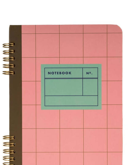 Spiral Bound A5 notebook - Kikkerland Pink