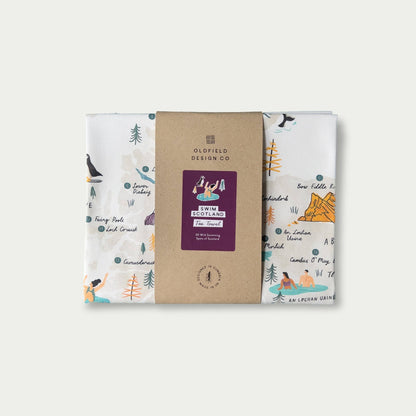Scotland wild Swimming Tea Towel