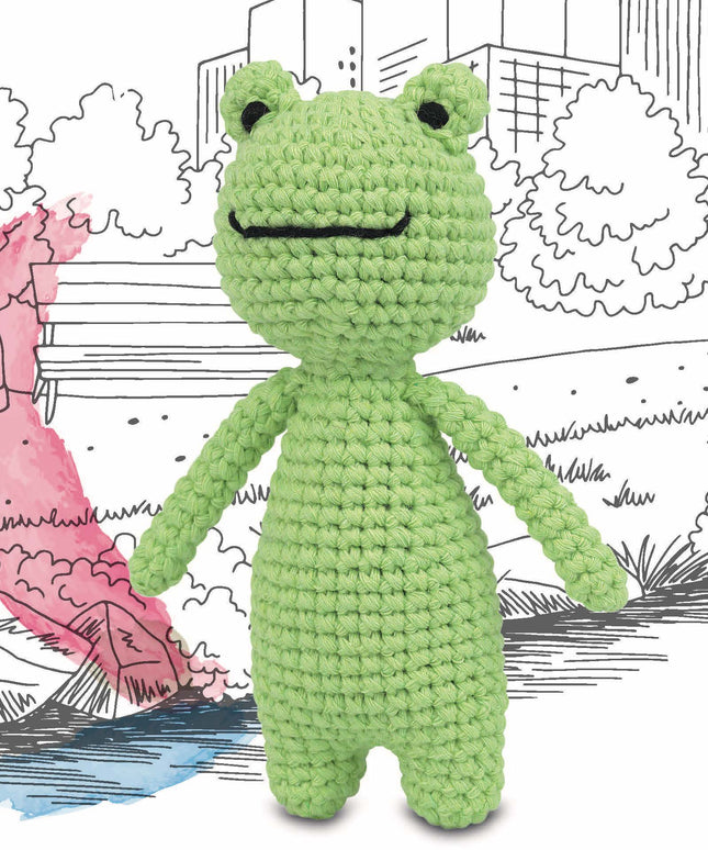 Knitty Critters - Pouch Pals - Trevor The Frog Crochet Kit