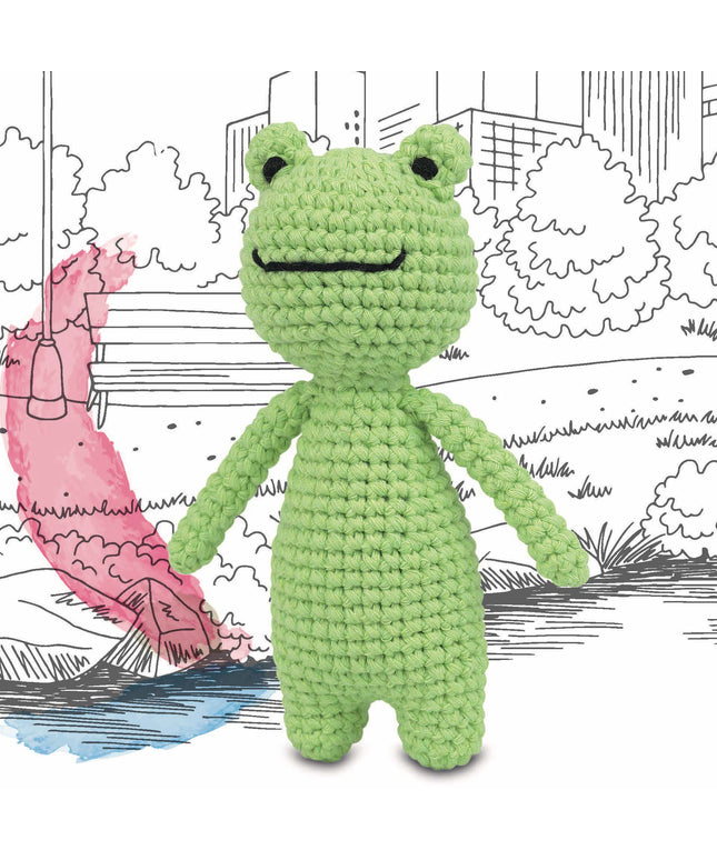 Knitty Critters - Pouch Pals - Trevor The Frog Crochet Kit