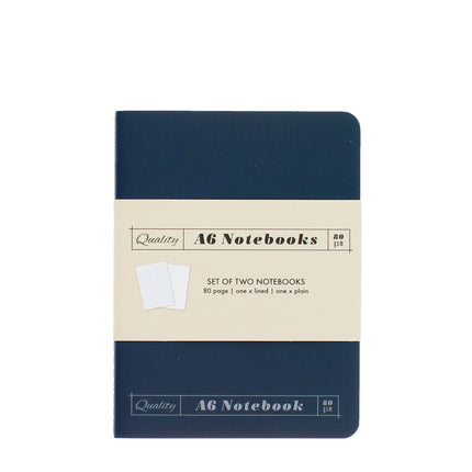 A6 notebooks set of 2 - Orange & blue