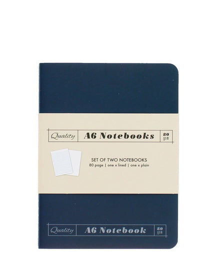 A6 notebooks set of 2 - Orange & blue