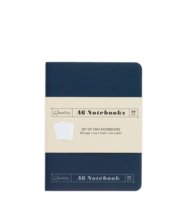 A6 notebooks set of 2 - Orange & blue
