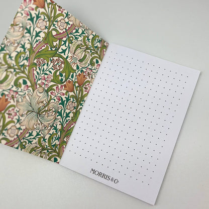 William Morris 3 A6 notebooks Strawberry Thief Pink