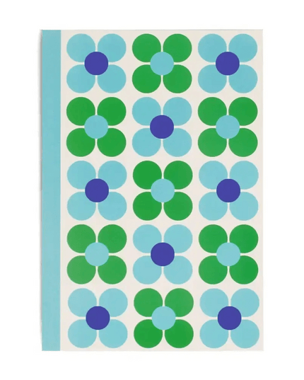 A5 Notebook - Blue And Green Daisy