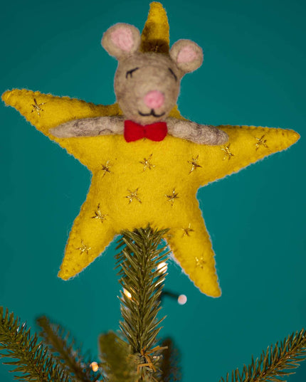 Felt Mouse Star Tree Topper