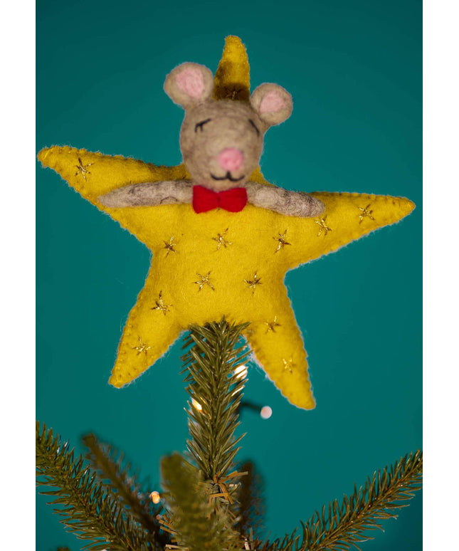 Felt Mouse Star Tree Topper