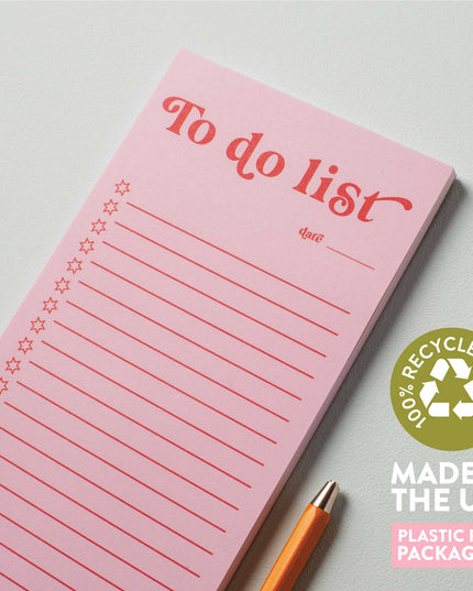 To Do List Pad | Pink & Red