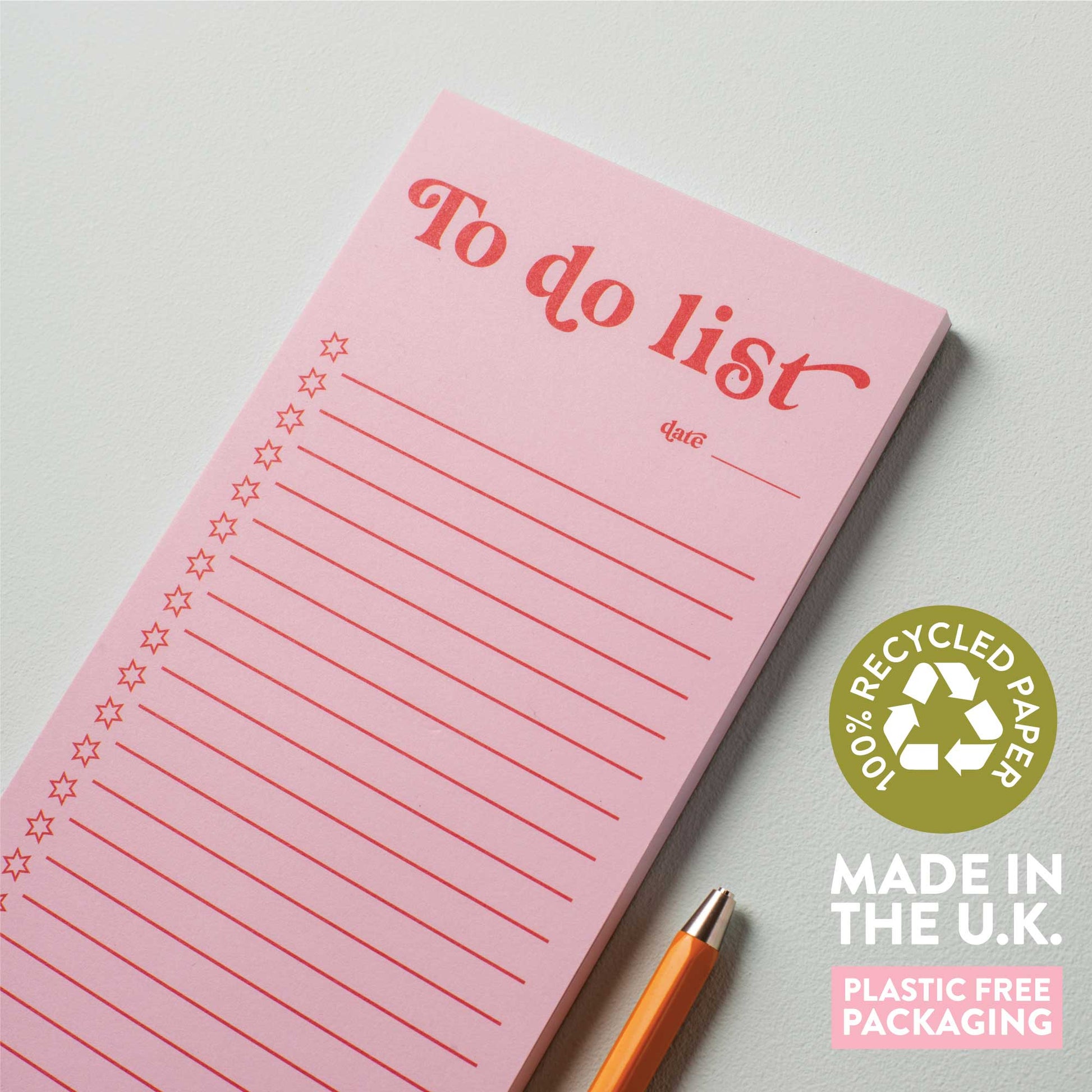 To Do List Pad | Pink & Red - The Red Squirrel