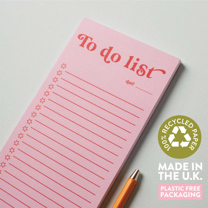 To Do List Pad | Pink & Red - The Red Squirrel