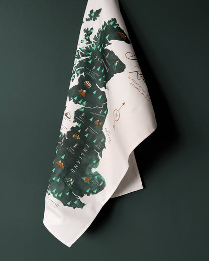 Great British Road Trip Tea Towel - The Red Squirrel