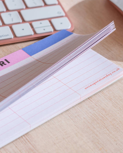 Keyboard Weekly Planner Pad | Colourful Grid