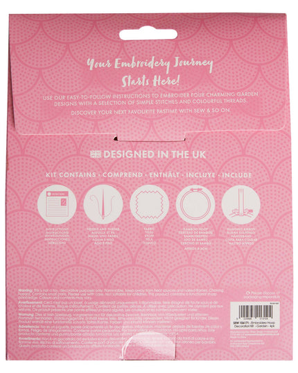 Sew & So On Embroidery Craft Stitch Kit - Garden Design