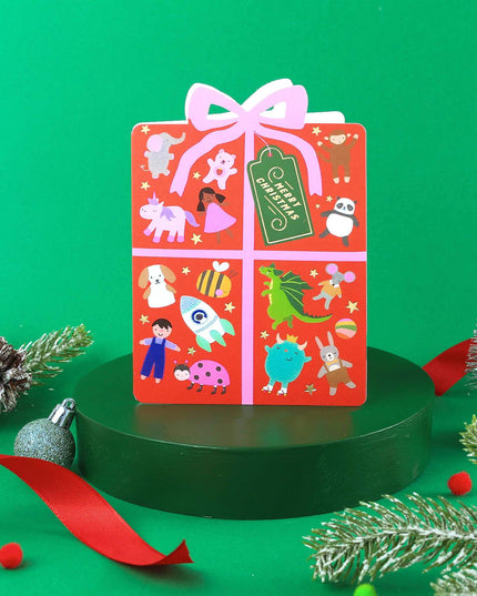 Joyful Holiday Present Christmas Card - Christmas Card