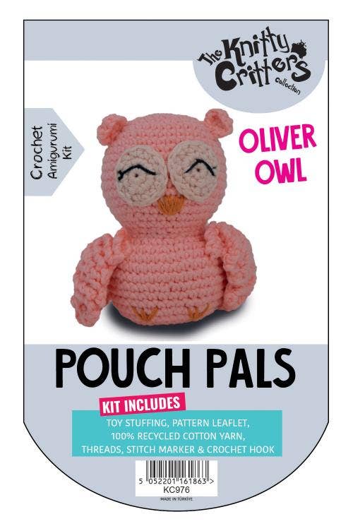 Knitty Critters - Pouch Pals - Oliver Owl - The Red Squirrel