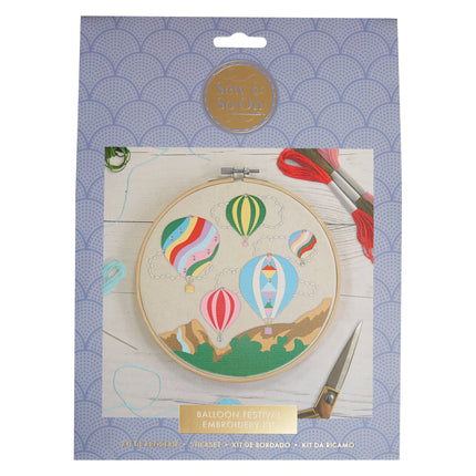Sew & So On Embroidery Sewing Craft Kit - Balloon Festival
