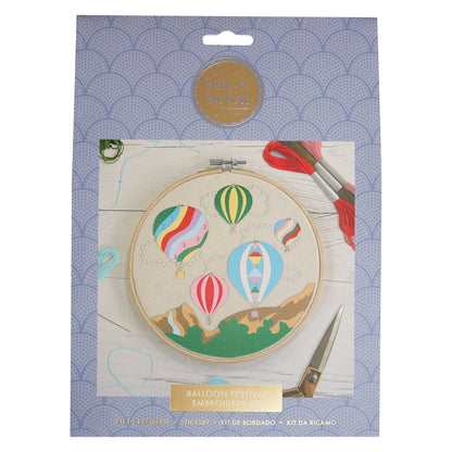 Sew & So On Embroidery Sewing Craft Kit - Balloon Festival - The Red Squirrel