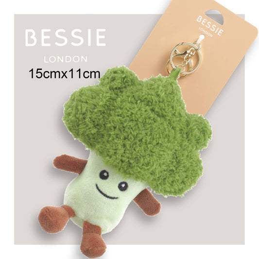 Plush Broccoli Bag Charm - Bessie London - The Red Squirrel