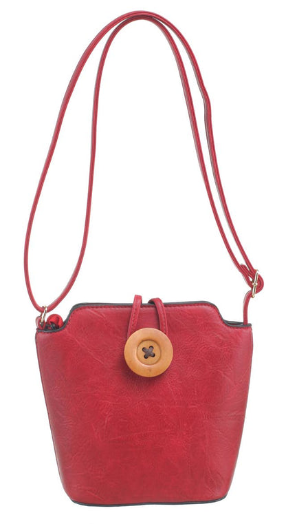 Small Wooden Button Crossbody Bag. - The Red Squirrel