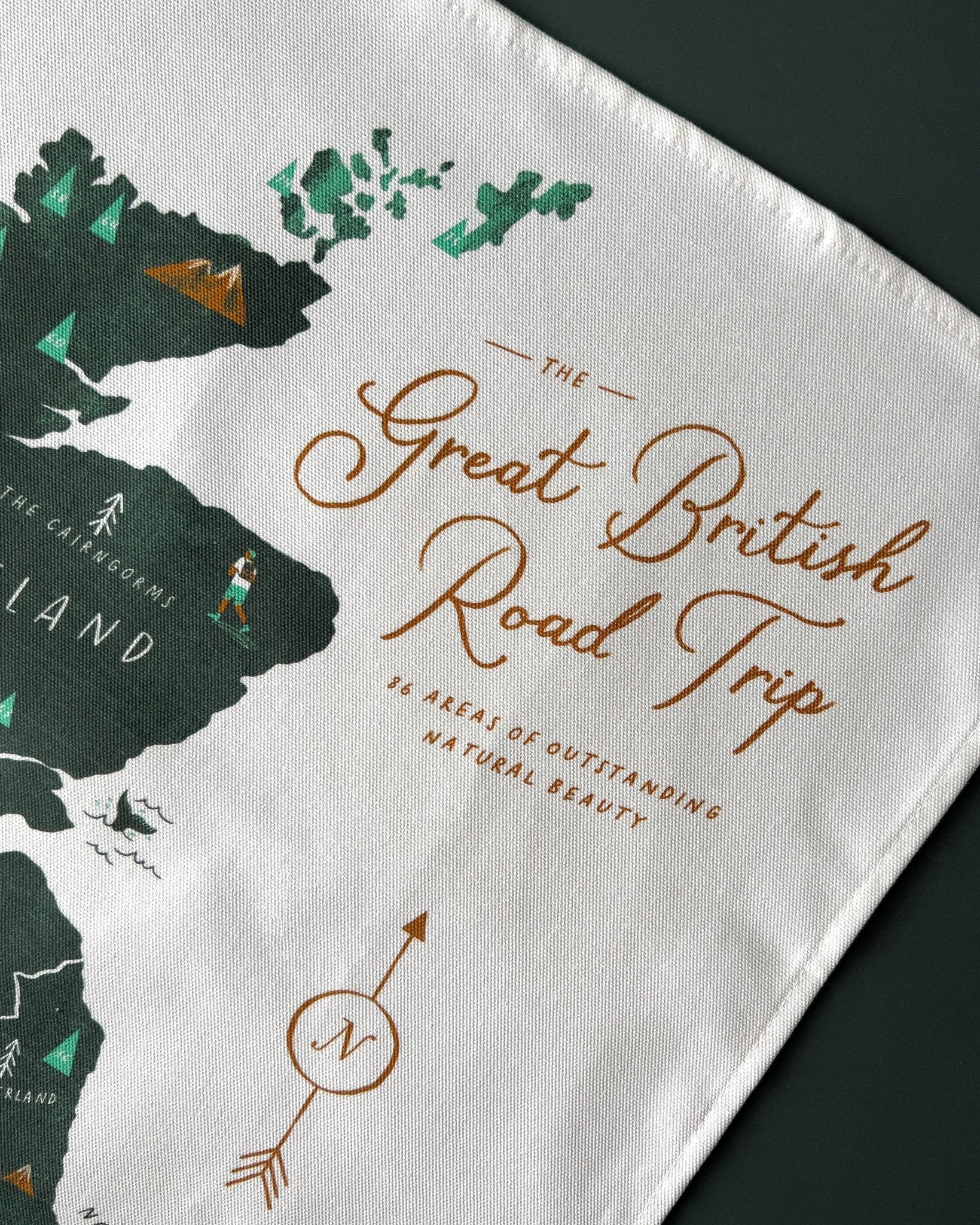 Great British Road Trip Tea Towel - The Red Squirrel