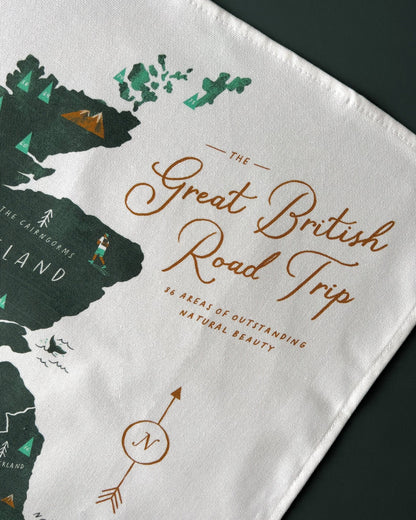 Great British Road Trip Tea Towel - The Red Squirrel