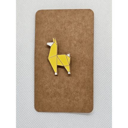 Alloy Geometric animal pin badges Alpaca