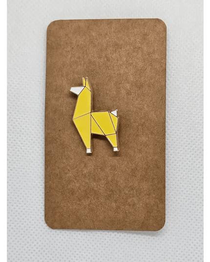 Alloy Geometric animal pin badges Alpaca