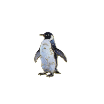 Penguin figurine on a white background