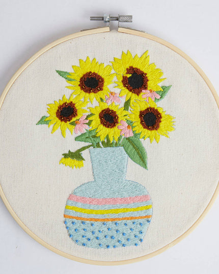 Sew & So On Embroidery Sewing Craft Kit Sunflowers