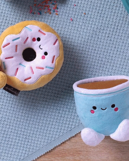 Better Together Doughnut & Coffee Magnetic Soft Toy Pair