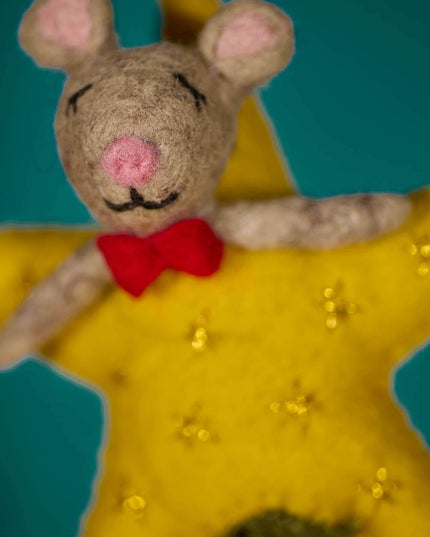 Felt Mouse Star Tree Topper