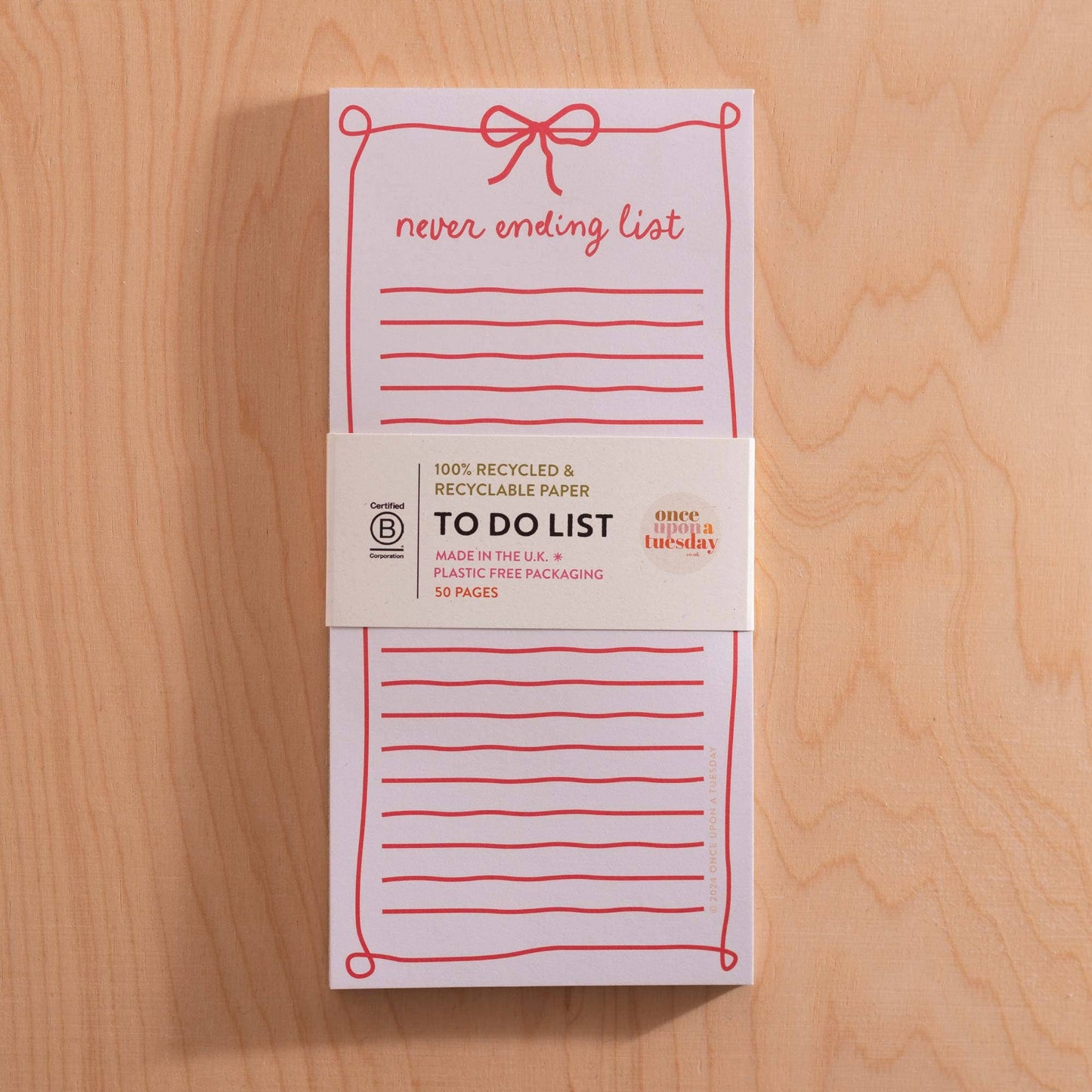To Do List Pad | Never Ending - The Red Squirrel