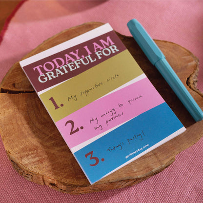 Daily Gratitude Pad | Work Hard, Play Nice | A6 - The Red Squirrel