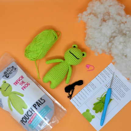 Knitty Critters - Pouch Pals - Trevor The Frog Crochet Kit