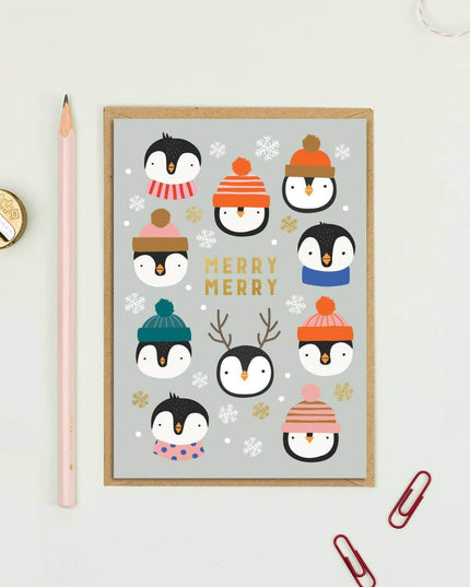 Merry Merry Holiday Card - Christmas Card - Seasonal Card