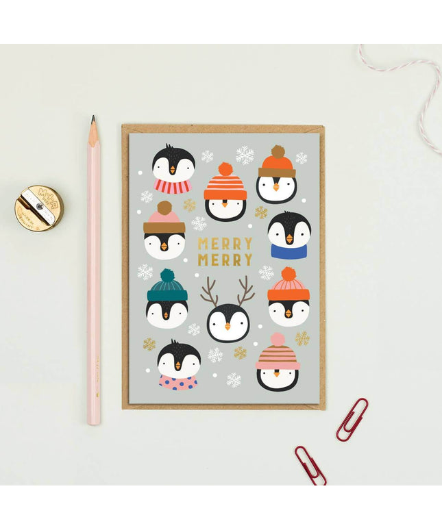 Merry Merry Holiday Card - Christmas Card - Seasonal Card