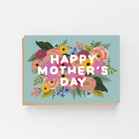 Happy Mother's Day Card - Vintage, Floral Design - The Red Squirrel
