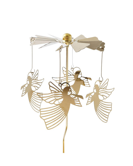 Gold Christmas Angel Tealight Spinner