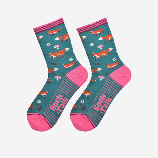 Women's Bamboo Socks - Fox Woodland - The Red Squirrel