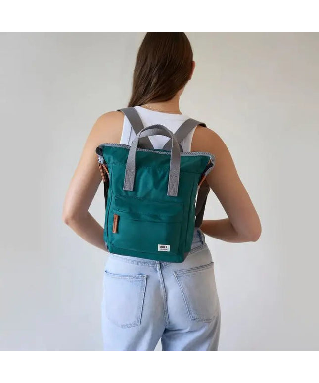 ROKA London: Bantry Backpack in Teal Nylon