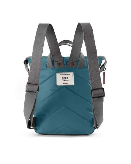 ROKA London: Bantry Backpack in Teal Nylon