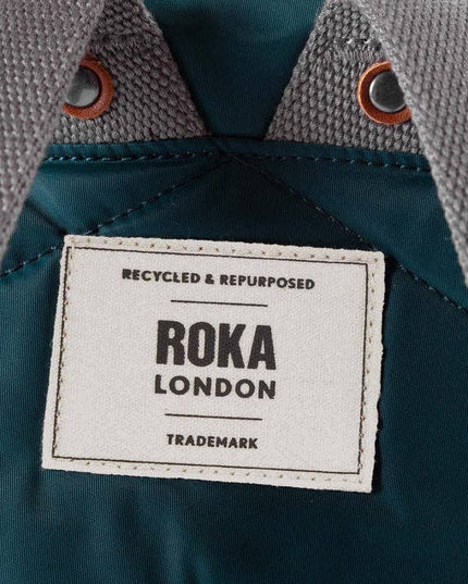 ROKA London: Bantry Backpack in Teal Nylon
