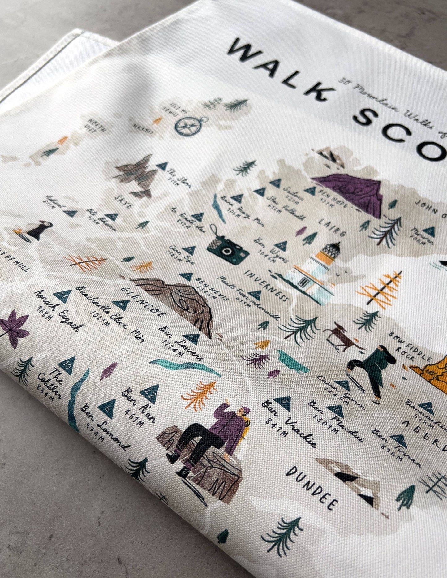 Walk Scotland Tea Towel - The Red Squirrel